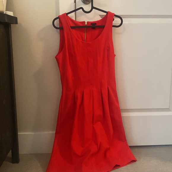 Jcrew size 4 bright red dress- like new condition - Picture 1 of 5
